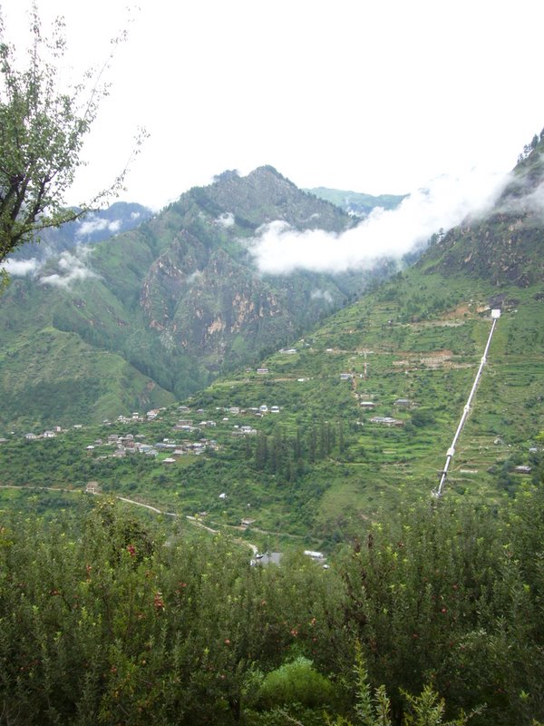 The pipeline on the other side of the valley.